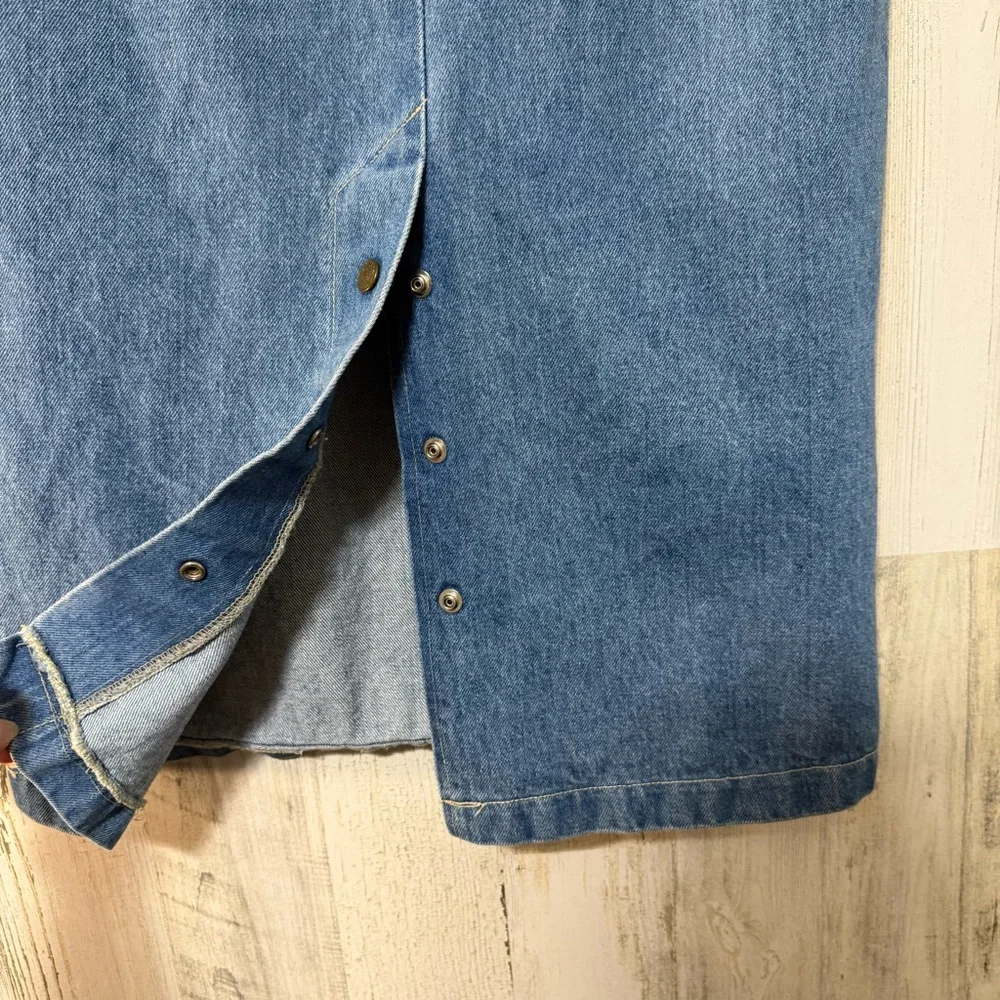 Vintage Classic Blue Denim Pencil Skirt